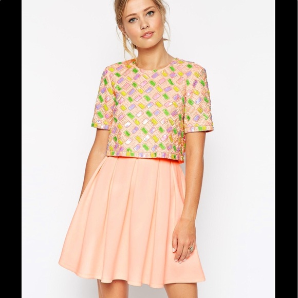 ASOS Dresses & Skirts - Sequined Embellished dress in Pink